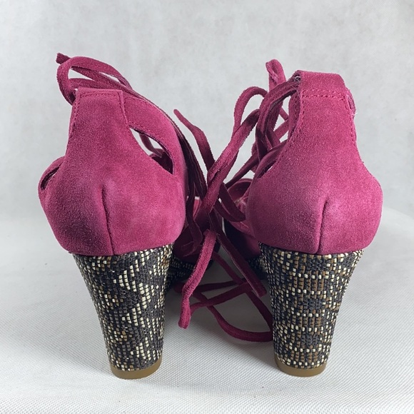 Aerosoles Spring Plush Dark Rose Suede Espadrille - Picture 5 of 8